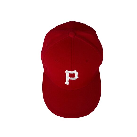 Pittsburgh Pirates Fitted Baseball Cap MLB Red Size 7 3/8 New - Picture 3 of 9